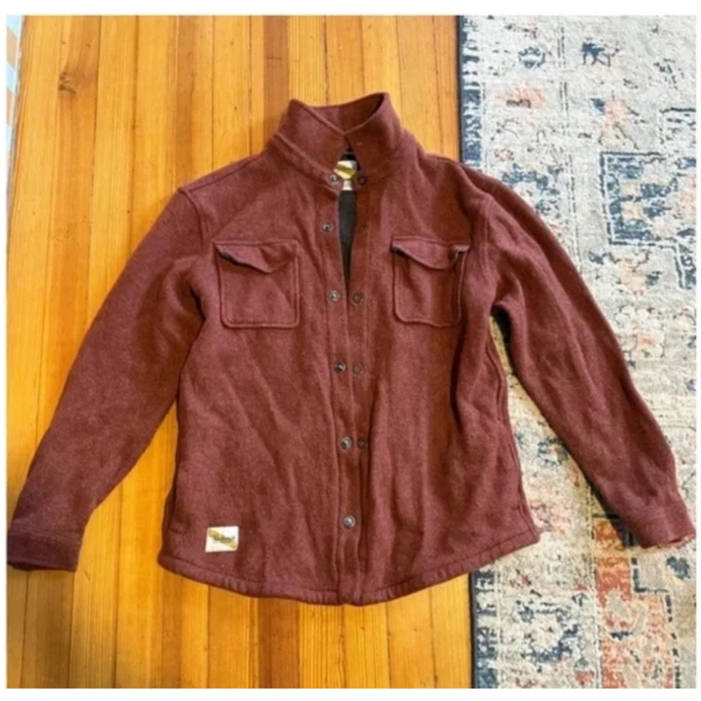 Tracksmith Burgundy Overshirt